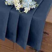 Navy Blue Valances For Windows 14 Inch Length 2 Panels, Small Voile Sheer Curtains For Bathroom, Soft Fabric Lightweight Light Filtering Kitchen Curtains, Dual Rod Pocket, 2x42Wx14L Inches,42inchWx14inchL(Packof2),NavyBlue - 海軍藍 - 查看 7