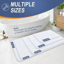 Thick Memory Foam Bath Mat Rug 24x16, Extra Soft Absorbent Bathroom Rug, Quick Dry Bath Mats, Non-Slip, Machine Washable Carpet For Bathroom, Tub And Shower, Home Decor Accessories, White,24inchx16inch,White - White - View 6
