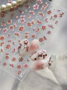 1 Sheet Light Luxury Metal Nail Sticker Butterfly/Flower Self-Adhesive Nail Transfer Sliders Wraps Manicures Foil Golden Decorative Nail Decals Nail Stickers - Multicolor - View 6