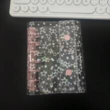 M5/A7/A6 活页夹 Kpop 收藏本，激光星形封面，DIY 10 个装收纳袋，活页手账笔记本整理器 - 彩色 - 查看 9