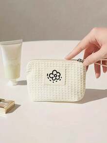 可爱迷你卡通设计零钱包，便携式口红/化妆品包，耳机和线缆收纳包，非常适合海滩度假、浴室收纳、卧室整理，大容量