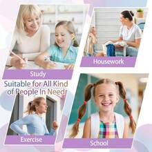 100 Pcs Thick Seamless Ties, Ponytail Holders Accessories No Damage Thick Gift(Cool Colors) - Màu cầu vồng - Xem 5