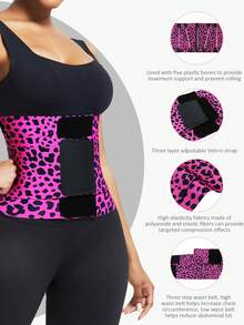 FeelinGirl High Compression Tummy Trimmer Control Waist Trainer Belt Body Shaper With Triple Wrap - Rosa - Ver 2