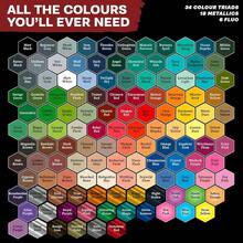 , Warpaints, juego completo de aire combinado, 126x 18 ml, pinturas acrlicas prefinadas, incluye 18 estaciones metlicas, 6 estaciones de pintura fluo y 2 - Pintura en miniatura con - inicial - Ver 3