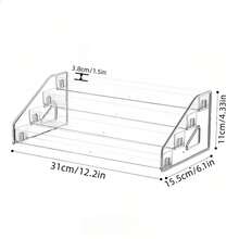 1 pieza Organizador de exhibición de maquillaje de acrílico transparente de 5 niveles - Organizador compacto para sombras de ojos, rubor, etc., soporte para gafas de moda y aceites esenciales, montaje sin herramientas, adecuado para baño o tocador, estantería para exhibición de cosméticos | Organizador de maquillaje portátil | Plástico para organizador de almacenamiento de mujer, artículos esenciales de viaje, regalo para el padre, de vuelta a la escuela - transparente - Ver 11