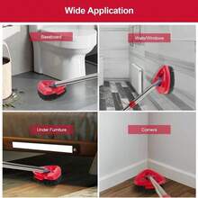 Spin Mop Scrub Brush Head Compatible For O Cedar EasyWring 1-Tank System, Floor Scrubber Mops Head Replacement Cleaning Brush For Bathroom, Kitchen, Tub And Tile, Spin Mop Attachments - ColorB - 查看 5