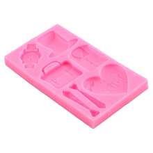 Father's Day Fondant Molds Watch T-Shirt Tie Hat Briefcase Pattern Silicone Mold For Cake Decorating Cupcake Topper Chocolate Candy Gum Paste Polymer Clay,StyleD - StyleD - 查看 8