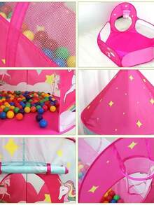 Kids Play Tents - 玫瑰紅 - 查看 3