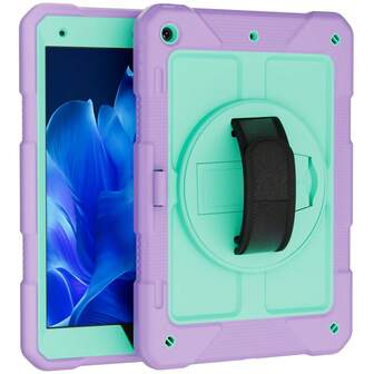 1pc Rotating Turntable Silicone+PC Tablet Case Compatible With IPad 7th/8th/9th Gen 10.2 2019/2020/2021 Case With Stand Hybrid Shockproof Scratch-Proof Case Heavy Duty Solid Military-Grade Case Compatible With IPad 10.2 Inch With 360 Stand-Rotating Hand Strap