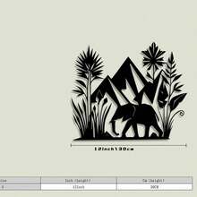 Hello Young 1 Retro Eisen Wandkunst - Natur-inspirierte Elefanten- und Bergsilhouette. Perfekt für rustikale Schlafzimmer- oder Wohnzimmer-Dekoration. Einfach aufzuhängen, ideal als Weihnachtsgeschenk für Familie und Freunde. Feine Verarbeitung und hochwertige Handarbeit, entworfen für Naturliebhaber und Innenarchitekten. Geeignet für Raumdekoration