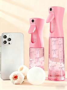 蝴蝶結圖案 PET 旅行噴霧瓶，專業高壓霧化噴霧瓶，200ML/300ml 高壓連續細霧噴霧器，美髮造型工具，美髮護理產品與配件，旅行必備 - 彩色 - 查看 2