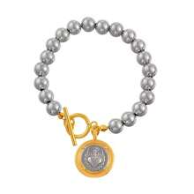 1pc New 18K Gold Plated Hollow Ball Bead Jewelry Chain Heart Virgin Mary Pendant Bracelet For Women And Men - Beaded Bracelet - View 18