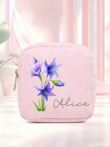 1个可定制姓名的便携式卫生巾收纳袋 - 大容量防水卡通设计 - 适合经期女孩！可根据您的专属设计定制，防水化妆旅行包、零钱包、少女现金袋 - 彩色 - 查看 13