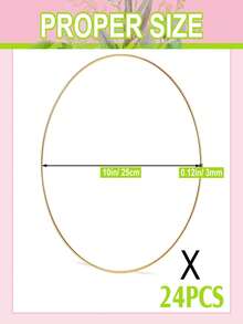 1 cái/5 cái/10 cái vòng kim loại màu vàng, vòng tròn kim loại đan, vòng kim loại số lượng lớn, thích hợp cho thủ công mỹ nghệ, vòng kim loại để tự làm vòng hoa cưới, sinh nhật, vòng bắt giấc mơ, trang trí tường cưới và nhiều hơn nữa. - Vàng - Xem 5