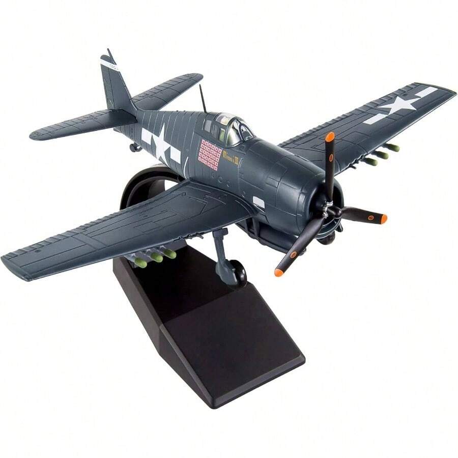 Fighter Jet Modelo 1/72 Escala Grumman F6F Hellcat Avin militar fundido a troquel para coleccin y regalo - Multicolor - Ver 1