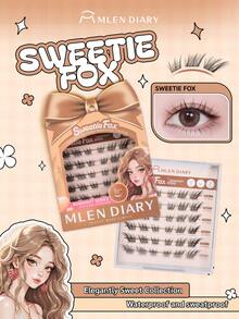 Mlen Diary Lashes Clusters, C Curl 12-14mm Individual Lashes, DIY Manga Eyelash, Reusable Natural Fluffy Lashes At Home