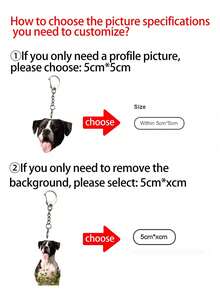 1pc Customized Acrylic/PC Keychain, Can Customize With Personal Image, Animal Portrait, Company Logo, Celebrity Photo, Memorialize Car, Loved Ones, Couples, Durable, Personalized Gift, Suitable For All Seasons - Multicolor - View 9