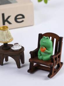 Gentle And Warm Cute Frog Figurine, Suitable For Home, Bedroom, Office And Living Room Decor, Also Can Be Used As Birthday Gift - Multicolor - View 9
