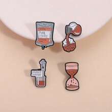 English Pins Clothes Collar Pins Medical Coffee Bags Brooches Accessories Metal Badges - QHXZ3824 - Xem 3