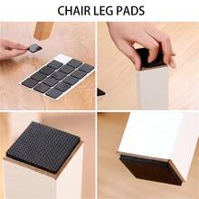 5Set (30pcs/Set)Self Adhesive Floor Protectors Chair Leg Pads Table Rubber Pad Feet Anti Slip - Black - View 6