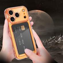 A Transparent Card Holder Phone Case, Compatible With IPhone 17 Card Holder Phone Case/17Pro Card Holder Phone Case/17ProMax Card Holder Phone Case/Air Card Holder Phone Case/Compatible With Redmi, Xiao M I Galaxy, And Te Cno Card Holder Phone Cases. - Clear - View 6