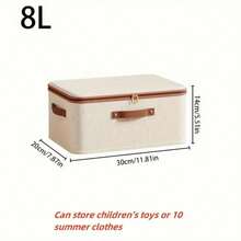 1/2 paquetes de cestas de almacenamiento con tapa con cremallera, cajas de almacenamiento con tapa de tela plegables, lavables, organizador de estantería de armario, contenedor con asas, caja de almacenamiento plegable y portátil para dormitorio, organizador de ropa y edredón a prueba de polvo, para debajo de la cama (Beige) - Beis - Ver 11