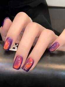 MISS SHAKA 10毫升秋冬美甲日落余晖琥珀紫金光泽水晶玻璃珠猫眼凝胶指甲油美甲沙龙家用DIY超闪美白流行美甲艺术美甲用品 - 彩色 - 查看 5