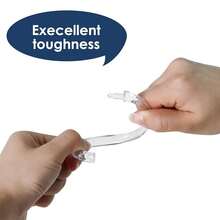 Clear Plastic Shower Curtain Rings, 12 PCS Circular Plastic Shower Curtain Hooks For Bathroom Shower Curtain Rod, Clear Shower Hooks For Shower Curtain, O Shaped Shower Rings For Curtain,Clear - 清除 - 查看 3