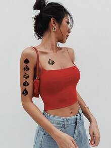 1张扑克黑桃Q图案临时纹身贴纸，黑色，性感黑桃锁设计，男女通用，可贴于胸部/大腿，优雅手绘风格，半永久/临时纹身，防水 - 彩色 - 查看 2