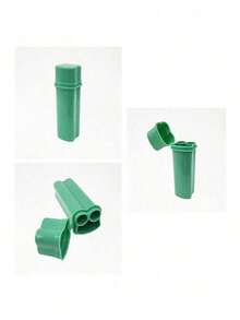 1pc Creative Flip-Top Cigarette Case With Integrated Lighter Storage, Portable Double-Slot Cigarette Box - màu đen - Xem 7