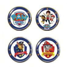 1pc/4pcs Paw Patrol Time Gem Metal Bear Brooch Pin, Suitable For Decoration, Collection, Gift-Giving, Christmas Holiday - Multicolor - View 1