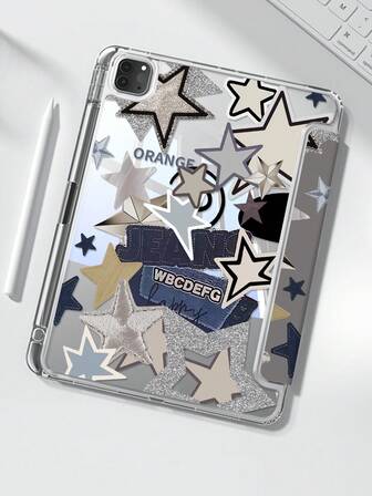 아름답고 귀여운 카툰 애니메이션 스타 레터 양면 페인트 아크릴 투명 크리스탈 백 커버는 충격 방지 기능이 있으며 IPad 7세대, 8세대 (10.2인치) 및 10세대에 적합합니다. 내장형 펜 슬롯이 있으며 절전 및 웨이크업 기능/다중 접이식 스탠드 방법을 지원합니다. 이러한 것들은 축제 선물입니다