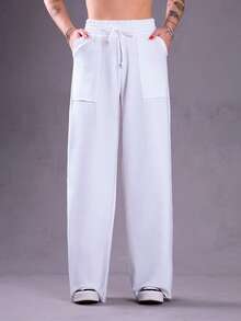 Set Of 2 Sweatpants - 白色/橄欖綠 - 查看 7