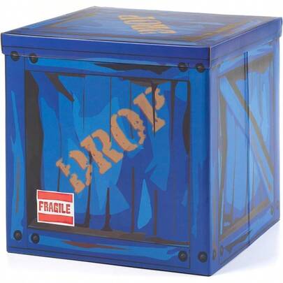 WSXC Loot Drop Box Large 14 X14 X14 Cardboard Box Fun Party Decor And Storage Cube Easy Assembly