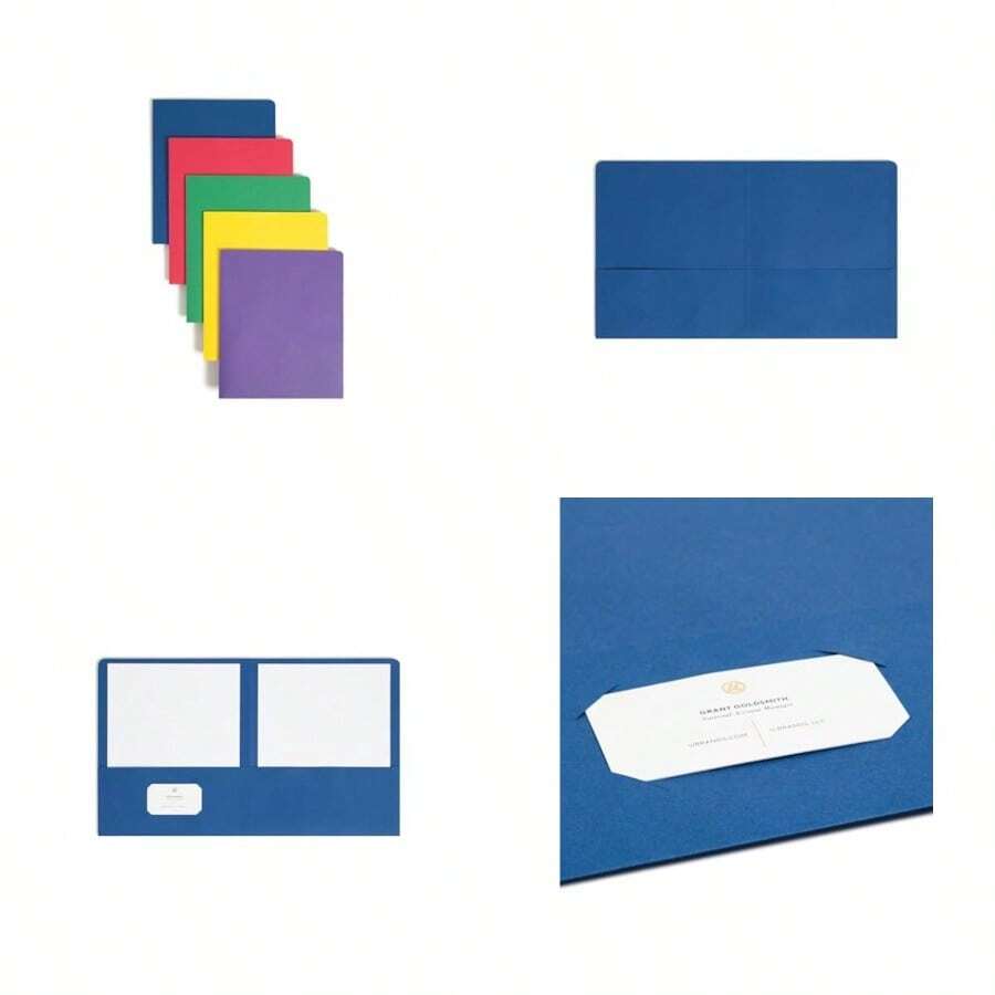 New Smead Two-Pocket Heavyweight File Folder Letter Size Assorted Colors 50 Per Carton 87863 - AssortedColors - View 1