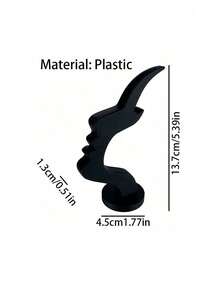 Support de lunettes en forme de profil, design incurvé unique, matériau en plastique, fonction de rangement artistique, rehausse la décoration du bureau ou de la table de nuit, design minimaliste et pratique en noir, cadeau de fête - Multicolore - Voir 7