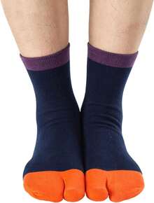 Calcetines Tabi para Hombre, Flip Flop, Dedo Dividido, Dedo Grande, Algodón, Agarre, Deportivos, Paquete de 4 - 4 colores B - Ver 7