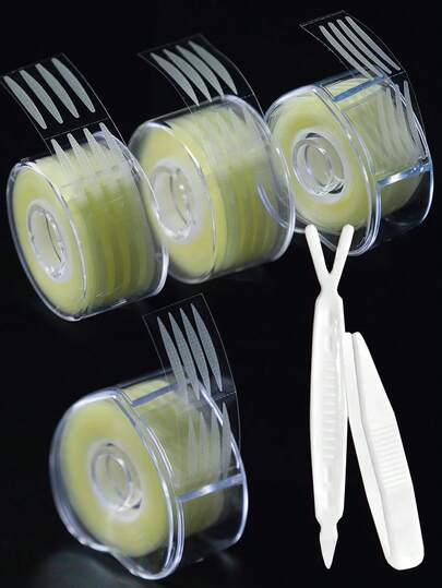 600 Pieces Of Seamless Double Eyelid Tape+Tools+Invisible Eye Lifting Tape - Natural, Hypoallergenic, Long-Lasting Shaping, Seamless Double Eyelid Tape Suitable For Big, Short, Narrow, Long, And Olive Eye Shapes - Easy-To-Use, Comfortable, And Reusable Beauty Solution