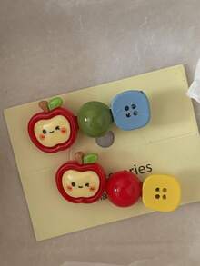 Cute Blushing Apple Clip Cartoon Soft Cute Girl Style Duck Clip Hair Clips, New Design - Multicolor - View 4