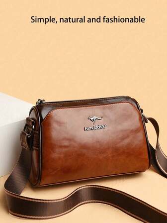 Fashion Solid Color Crossbody Bag, Shoulder Bag, Women's Casual Handbag & Purse