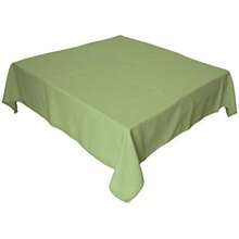 LA Linen - Mantel Cuadrado de Popelina de poliéster Lavable, Resistente a Las Manchas y Arrugas, 52 x 52 Pulgadas, Mantel de Tela Cuadrado para Comedor, Cocina, Fiesta, día Festivo, 52 x 52 Pulgadas,(Salvia) - Multicolor - Ver 2