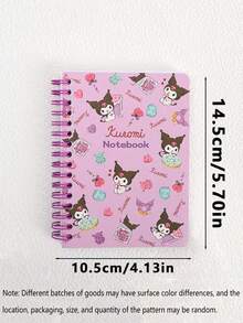 Sanrio 1pc Cute Notebook, Cinnamon Roll Kuromi Melody Anime Memo Pad, Adorable Cartoon Weekly Planner, Writing Paper, Gift For Girls, Back To School Supplies - Multicolor - View 2