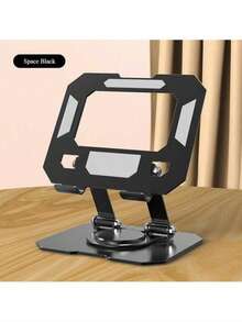 可旋转可折叠金属桌面支架，适用于 iPad、平板电脑、笔记本电脑，可用于直播、学习、追剧，并可为平板电脑散热。