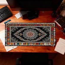 1pc Extra Large Thick Non-Slip Gaming Mouse Pad, Fashionable Minimalist Pattern, Edged Design Durable, Suitable For PC, Office Desk And Home Use, Multiple Sizes Available, Enhance Desktop Comfort. Made Of High-Density Rubber Base, Stable And Non-Slip, Smooth Surface, Precise Mouse Tracking, Cartoon, Minimalist, Landscape Mouse Pad - Black and White - View 5