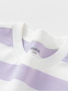 Balabala Children's Short Sleeve T-Shirt Boys/Girls 2025 Summer Quick-Dry Cotton - White Purple - View 10
