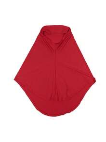 1pc Women's Solid Color Balaclava Ski Mask Neck Warmer Elastic Headband Turban, Breathable Comfortable Stretchy Wide-Brim Sweat-Absorbent Non-Slip Multifunctional Sports Headwear, Minimalist Fashion Scarf, Hood And Matching Headband In One, Easy To Wear And Go Out Stylishly - Black - View 7