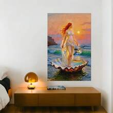 Framed Aphrodite Rising Goddess Of Love And Beauty Print,Birth Of Venus Whimsical Goth Wall Art,Coastal Ocean Decor,Esoteric Divine Femininity Gift Home Living Room Office Wall Decor, Perfect Gift And Wall Decoration - Đóng khung - Xem 2
