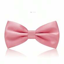 1pc Men's Adult Bow Tie, Classic Fashion Satin Formal Wedding Party Adjustable Bow Tie, Plaid Multi-Color Clip-On Bow Tie, Wedding Necktie Accessory - Multicolor - View 4