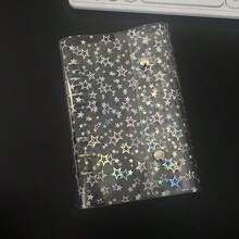 M5/A7/A6 活页夹 Kpop 收藏本，激光星形封面，DIY 10 个装收纳袋，活页手账笔记本整理器 - 彩色 - 查看 10