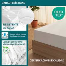 Ecommerc3 Waterproof And Adaptable Terry Cloth Mattress Protector With Elastic Fit - Breathable And Liquid-Resistant Mattress Cover, Maximum Quality Comfort - White - View 5